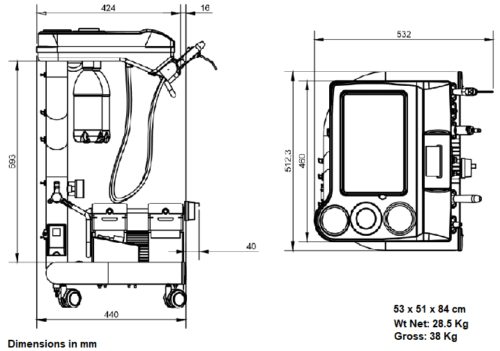 Vet Cart Dimensions